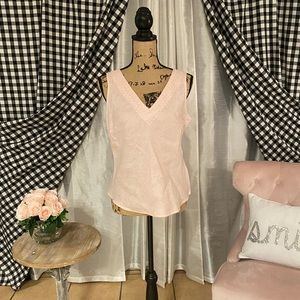 NWOT linen tank with beading H&M